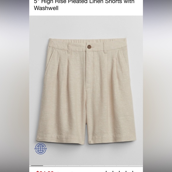 Gap factory linen shorts - Picture 3 of 6